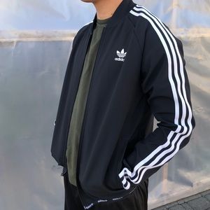 Black Adidas Zip Up Jacket